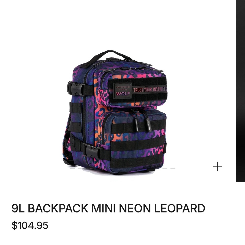 WOLF Vibrant Leopard Backpack in Purple and Pink